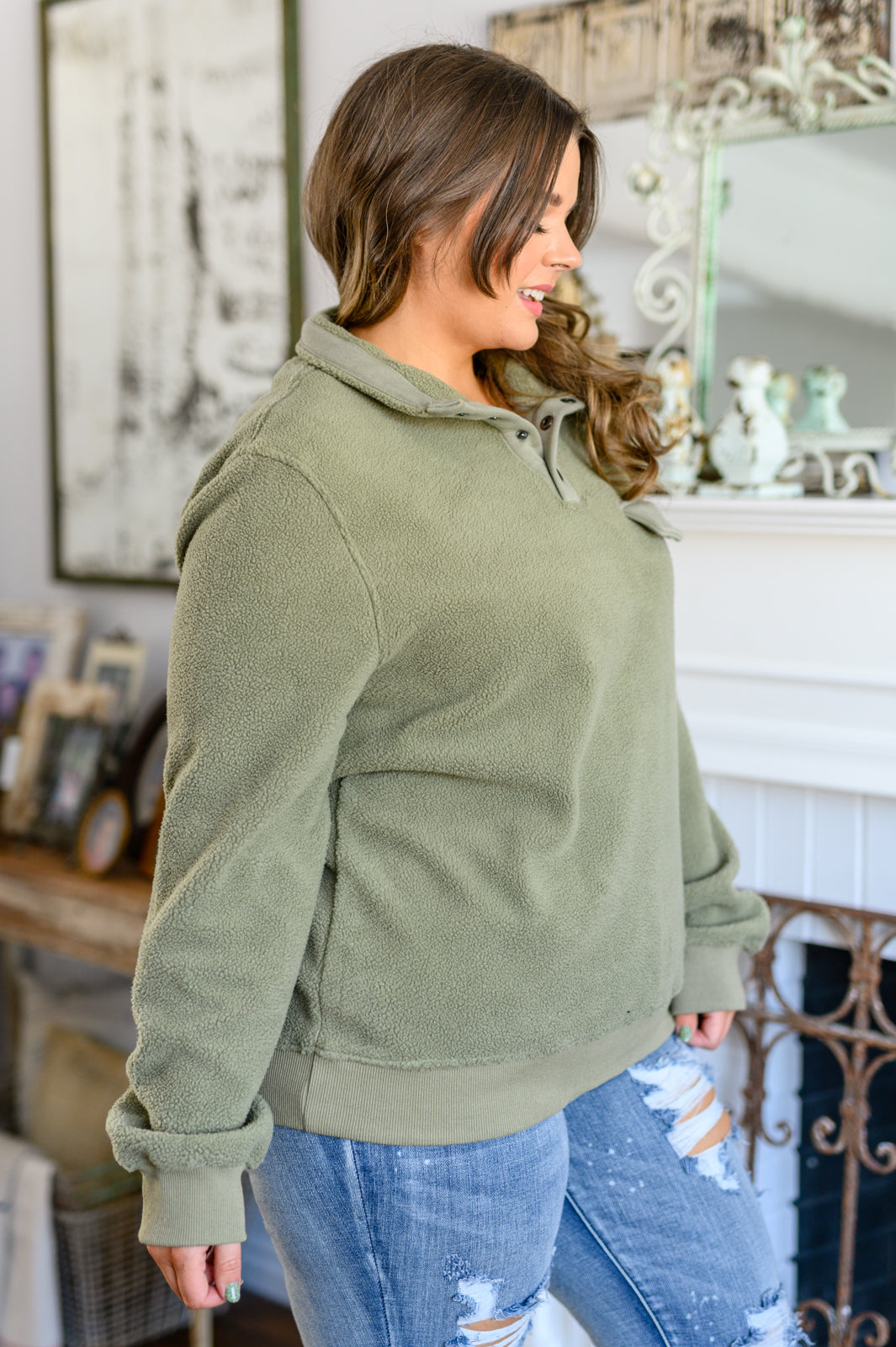 Northern Coast Pullover in Olive